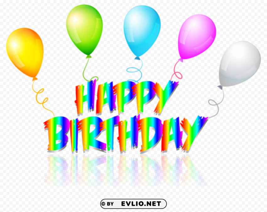 rainbow happy birthday text transparent Free PNG images with transparency collection