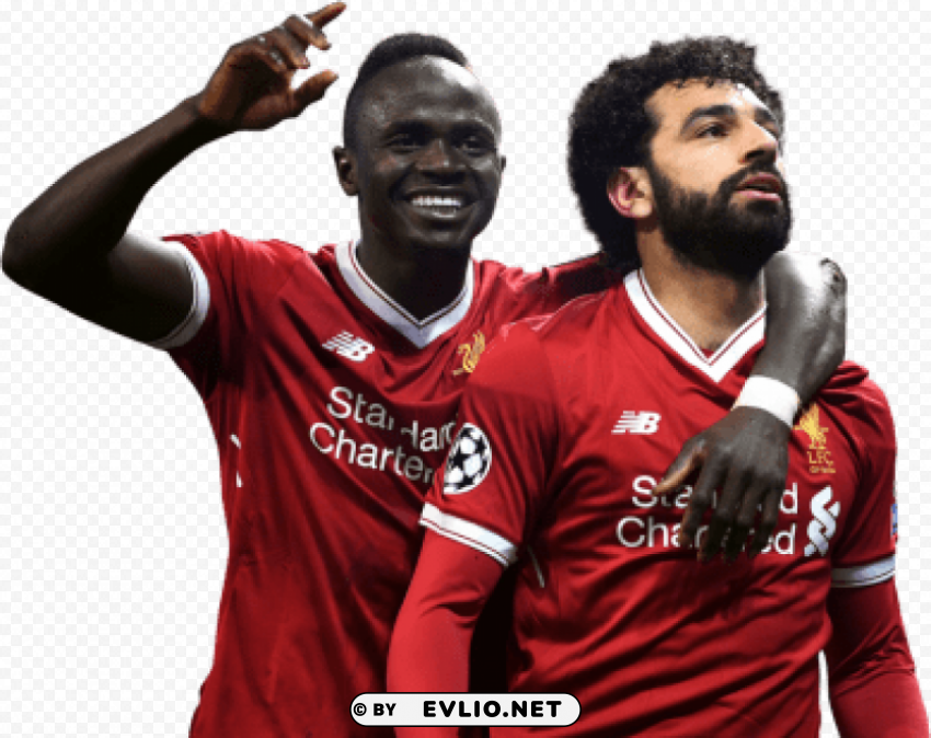 sadio mané & mohamed salah PNG Image with Isolated Artwork