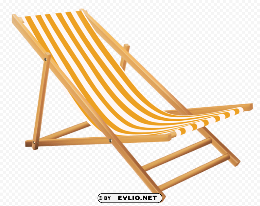 transparent beach lounge chair CleanCut Background Isolated PNG Graphic