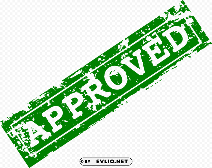 green approved stamp PNG for educational projects