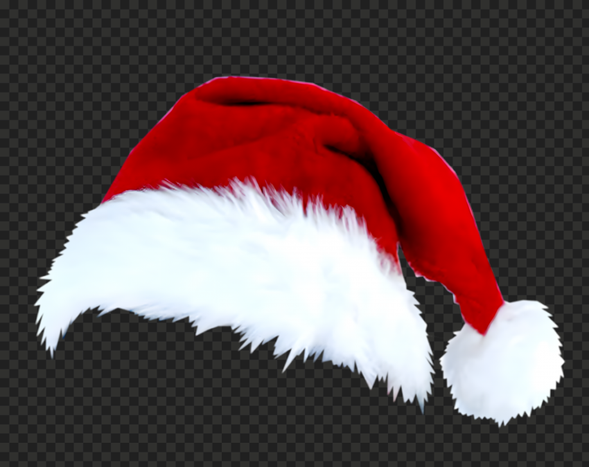 HD Christmas Real Santa Claus Hat Isolated Element in HighResolution Transparent PNG