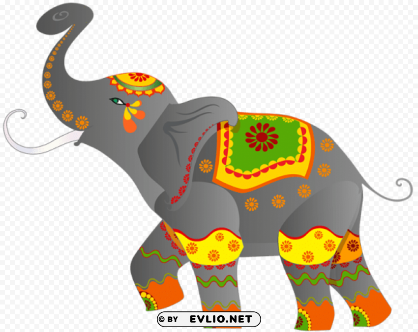 decorative indian elephant PNG files with transparent elements wide collection