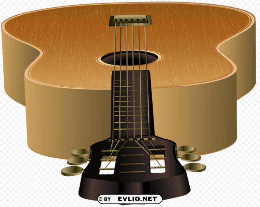 Guitar Transparent Background Isolated PNG Illustration