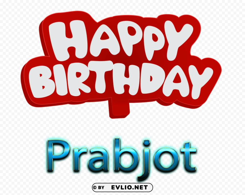 prabjot happy birthday name High-resolution PNG