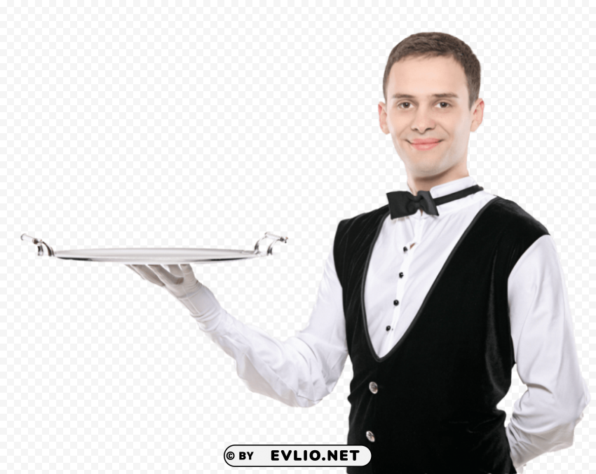 Transparent background PNG image of waiter ClearCut Background PNG Isolation - Image ID ddecf60d