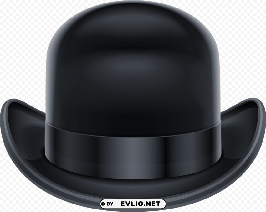 bowler hat PNG with transparent overlay