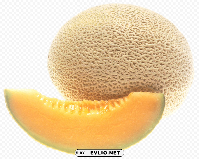 cantaloupe Isolated Character with Clear Background PNG