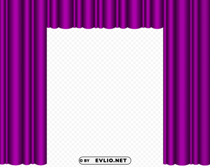 purple theater curtains Isolated Object on Transparent Background in PNG