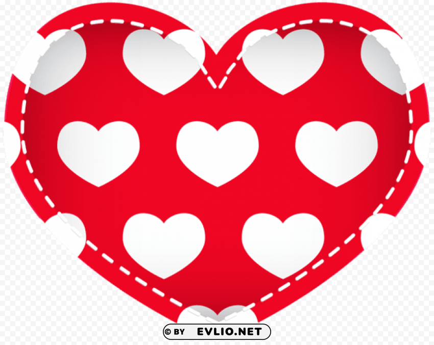 red heart with hearts PNG images with no attribution