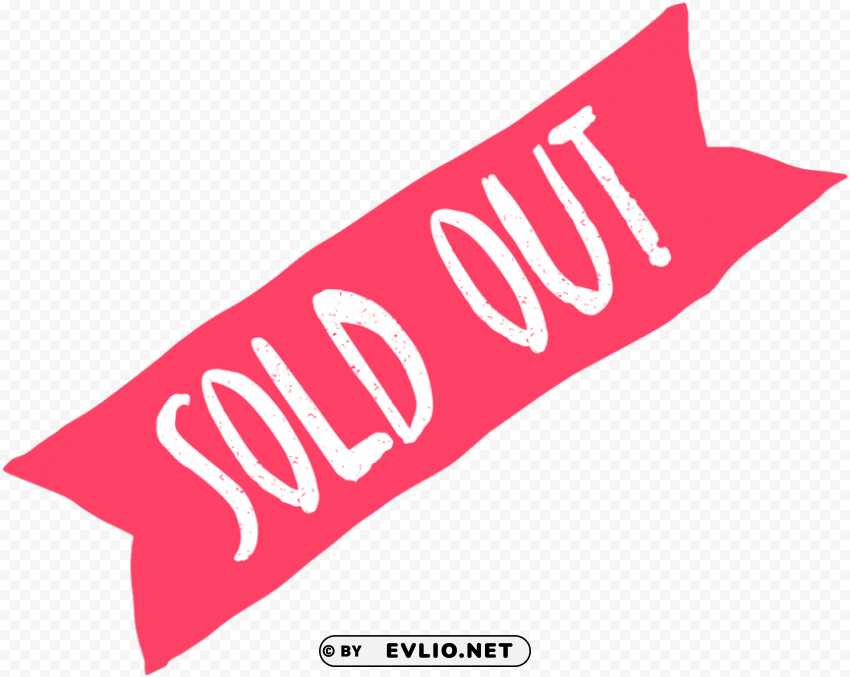 sold out transparent PNG with clear background set