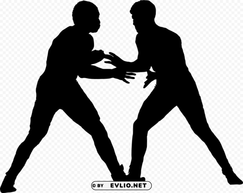 sport wrestling silhouette PNG pics with alpha channel