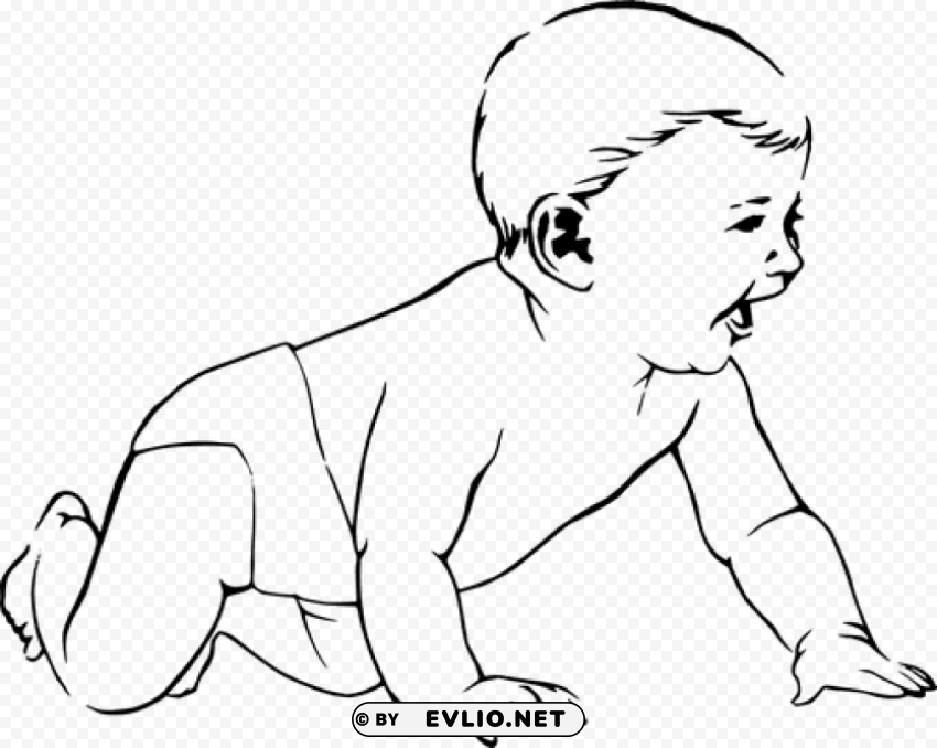 Transparent background PNG image of baby crawling PNG transparent images for social media - Image ID 5157615a