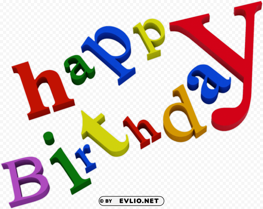 happy birthday words PNG free download PNG transparent with Clear Background ID b760a8e3