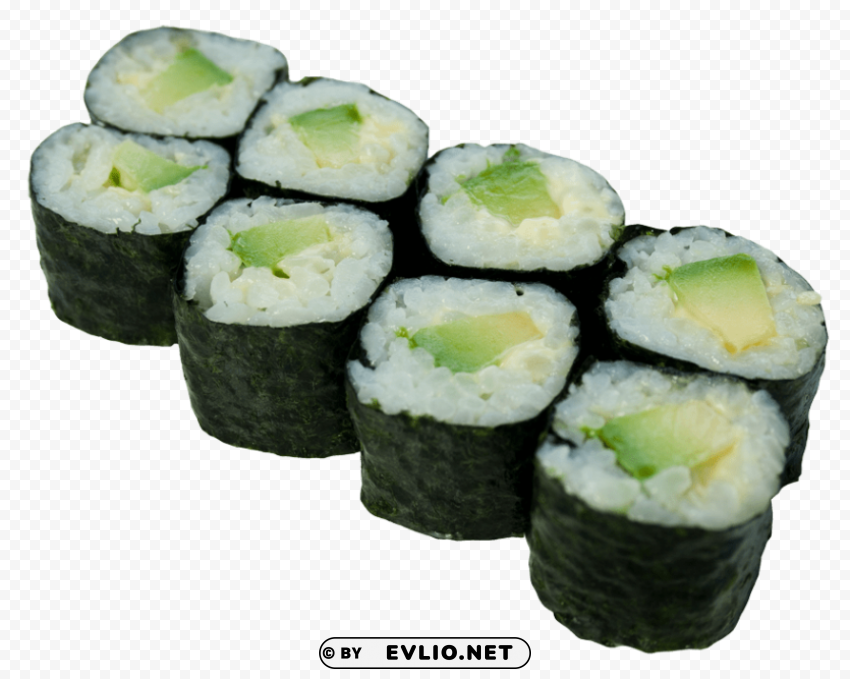 avocado roll Isolated Item with Transparent Background PNG