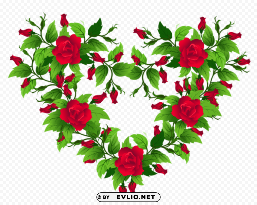 red roses heart decorpicture Free PNG images with alpha channel variety