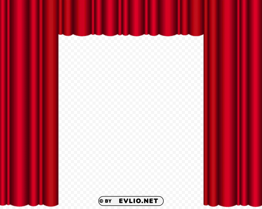 red theater curtains transparent Isolated PNG Item in HighResolution