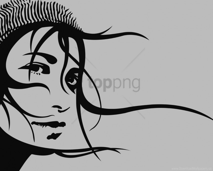 black girl hair vector wallpaper PNG clear background