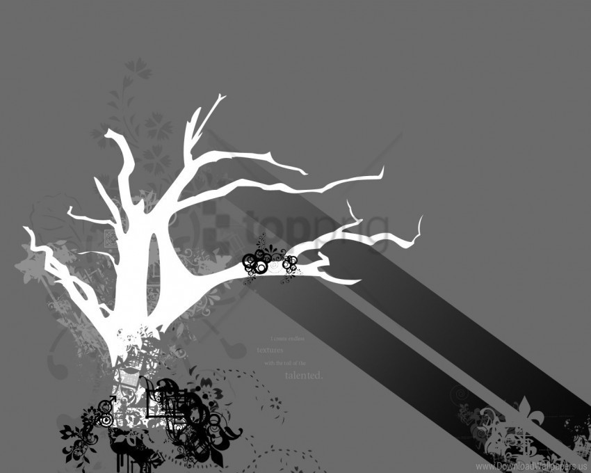 black gray ornaments tree white wallpaper PNG files with alpha channel