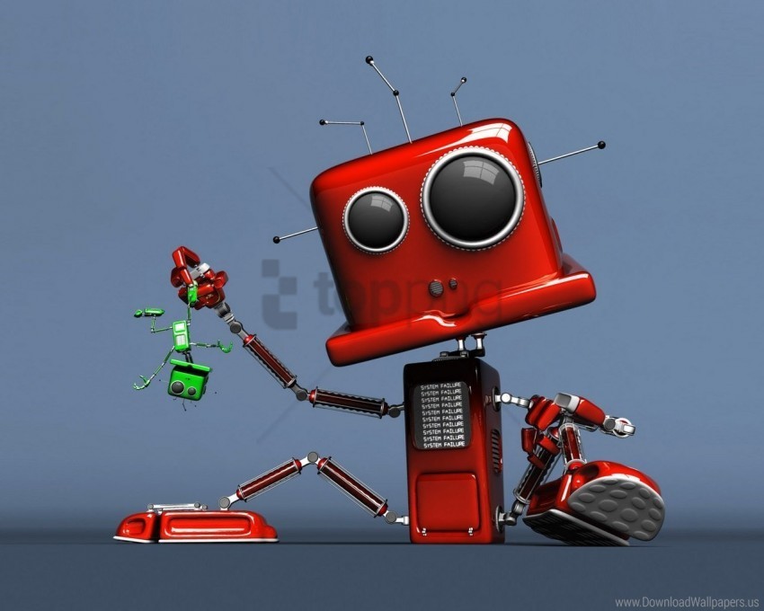 bug red robot toy wallpaper High-resolution transparent PNG files
