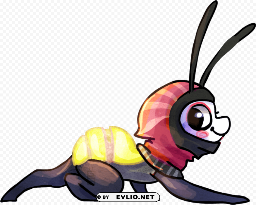cartoon lightning bug Isolated Object in HighQuality Transparent PNG