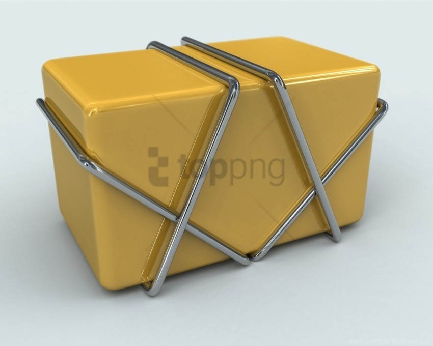 cube form metal rectangular wallpaper Isolated Character with Transparent Background PNG