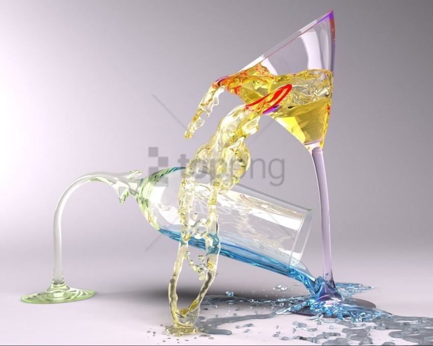 curved liquid spilled splashing wine glass wallpaper Isolated Icon with Clear Background PNG