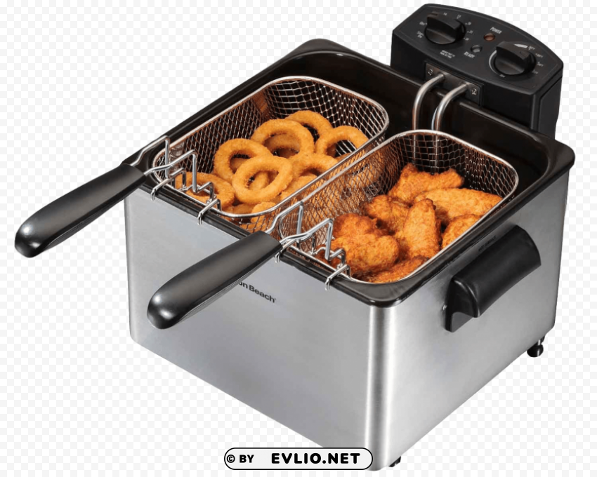 Electric Deep Fryer Transparent Background Isolated PNG Figure