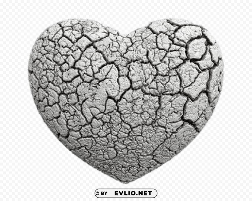 fractured heart ash PNG Isolated Subject with Transparency