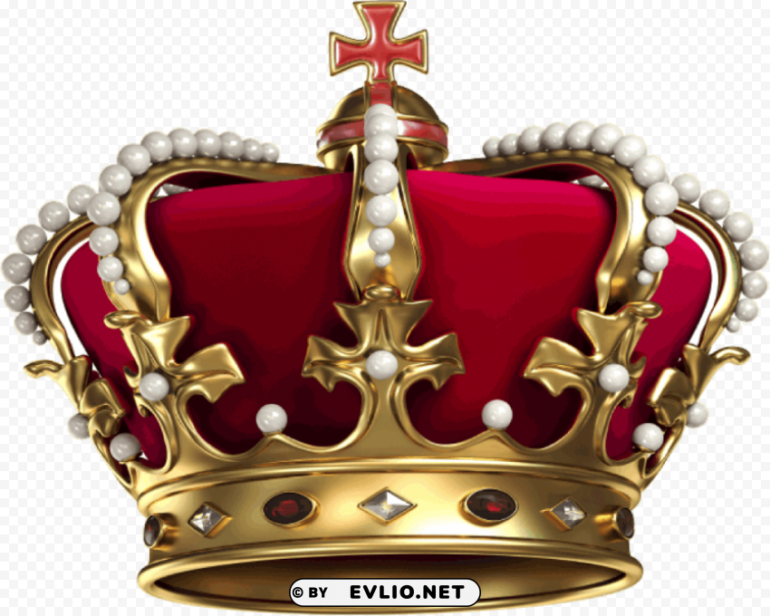 Gold Crown Korona PNG Graphic With Isolated Clarity