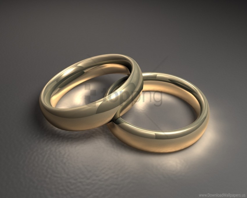 Gold Pair Ring Wedding Wallpaper PNG Artwork With Transparency