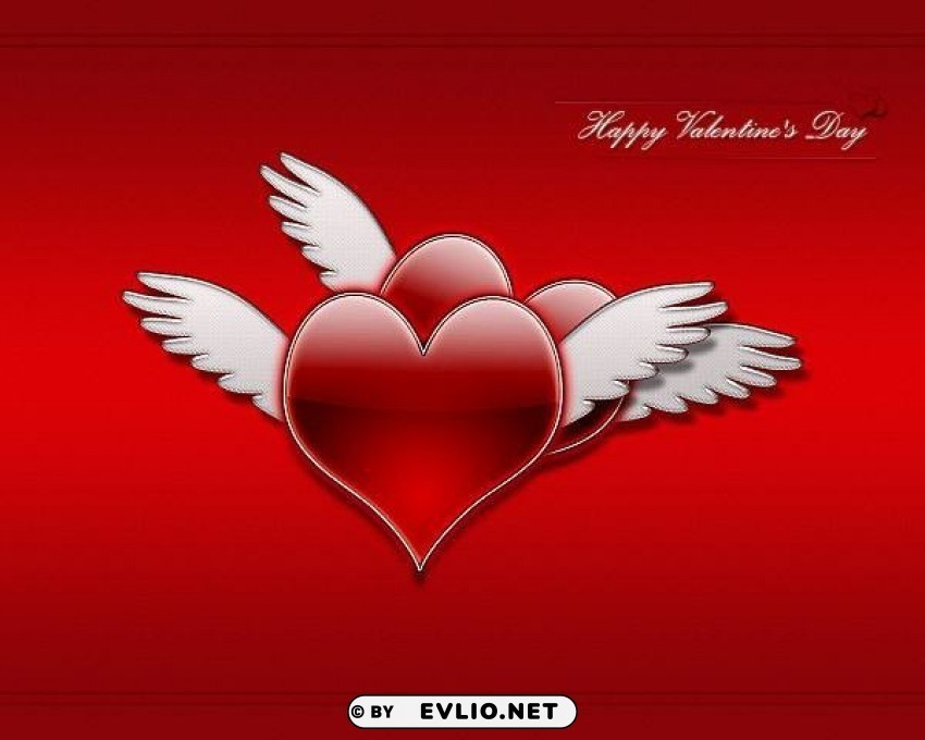 happy heart valentine day wallpaper Isolated Element in Clear Transparent PNG