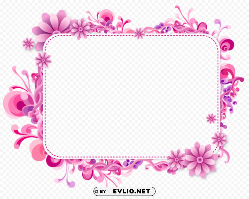 Pink And Purple Vector Frame Transparent PNG Isolated Object Design