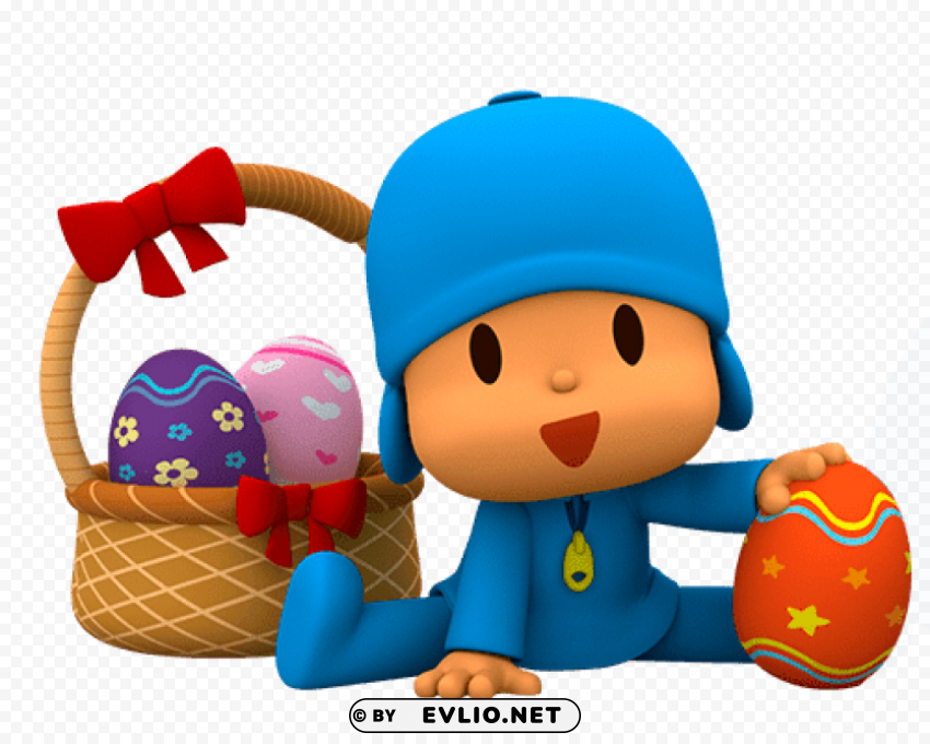 pocoyo found easter eggs PNG with Isolated Object and Transparency