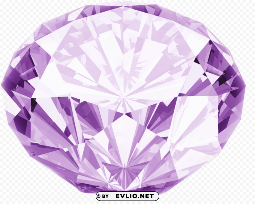 Purple Diamond PNG Image Isolated With Clear Background