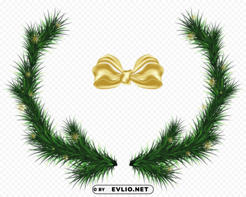 transparent christmas pine decoration PNG images for merchandise
