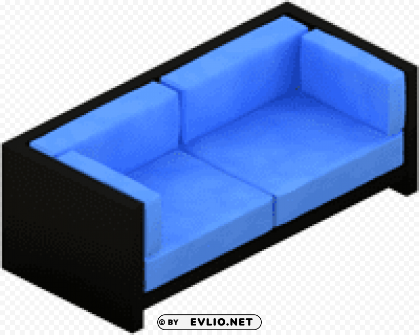 vip blue velvet couch Isolated Artwork in HighResolution Transparent PNG