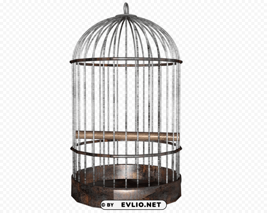 white bird cage PNG Graphic Isolated on Transparent Background