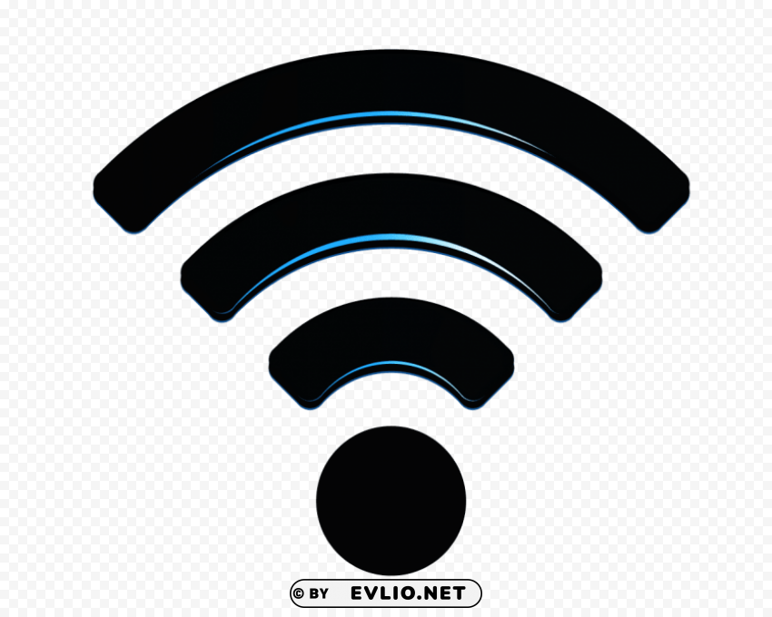 wifi icon black Isolated Object on Transparent Background in PNG clipart png photo - 386f0524