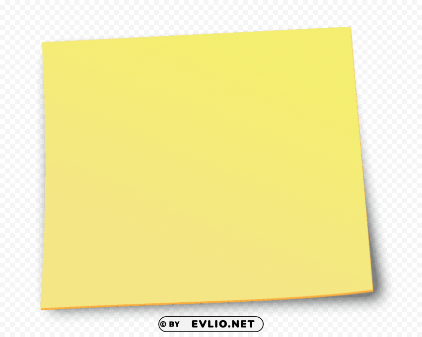yellow sticky notes Isolated PNG Element with Clear Transparency