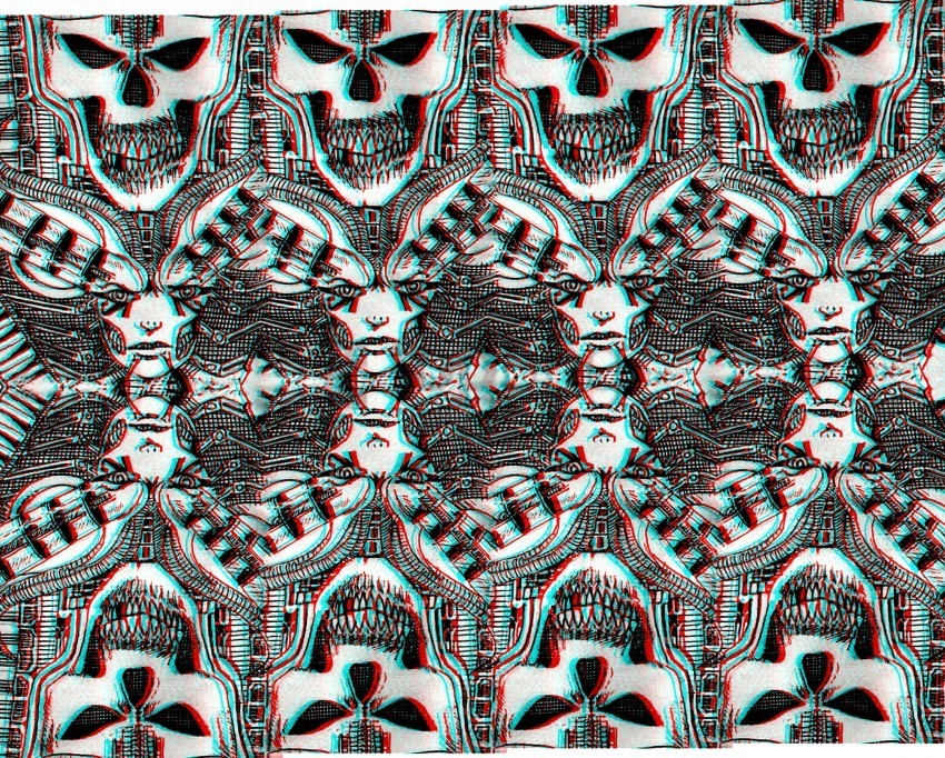 3d black white face graphic skull wallpaper Free PNG images with transparent layers diverse compilation
