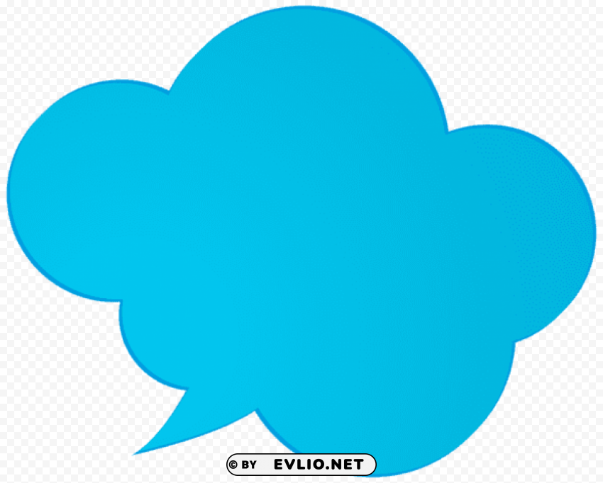 bubble speech blue PNG Image with Transparent Isolated Graphic