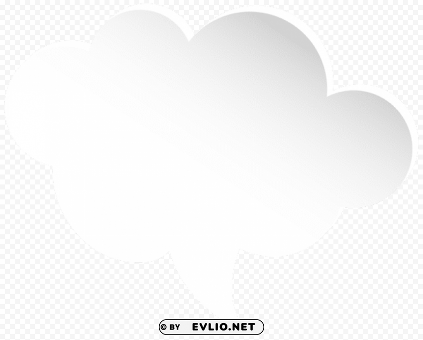 bubble speech cloud white PNG images with clear cutout