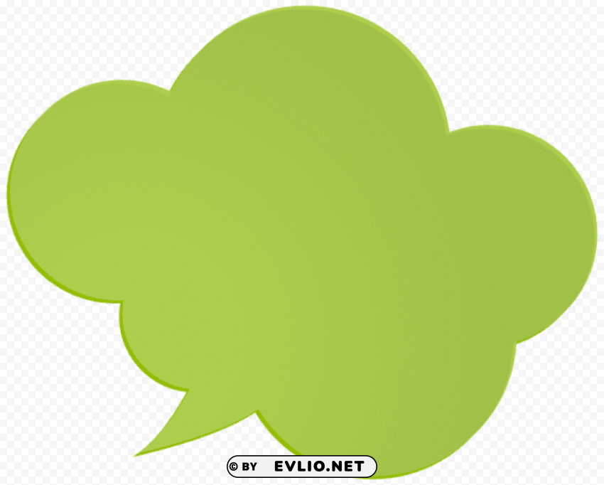 bubble speech green PNG images for printing