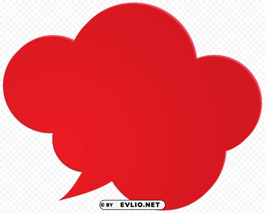 bubble speech red PNG images with alpha channel selection