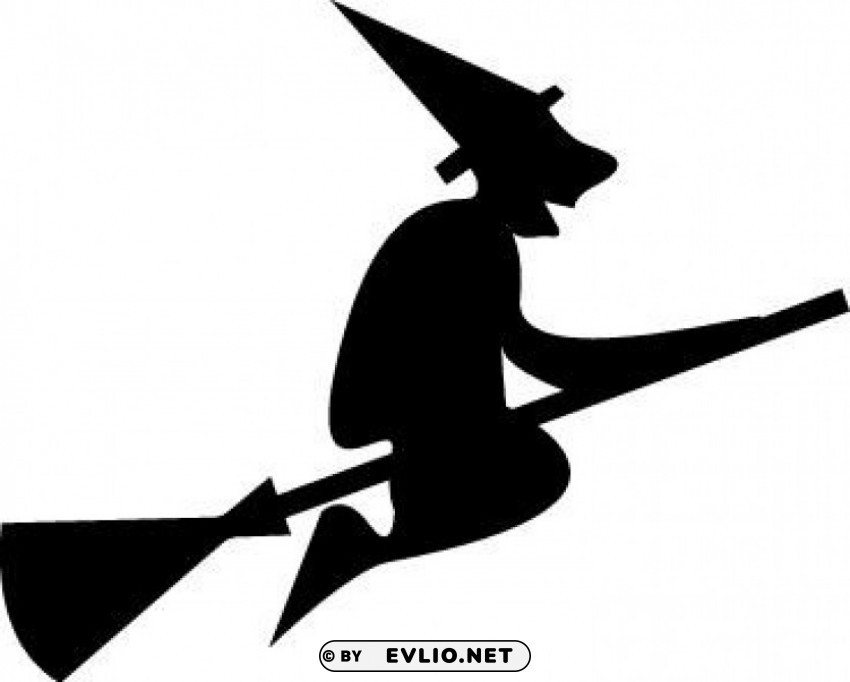 halloween witch silhouette kid PNG graphics with clear alpha channel selection
