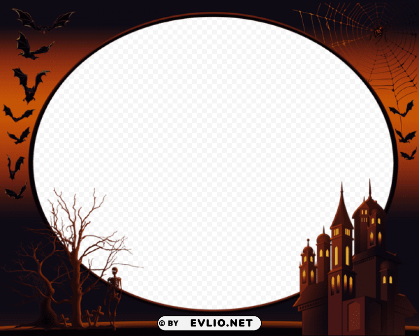 halloweenframe PNG with clear transparency