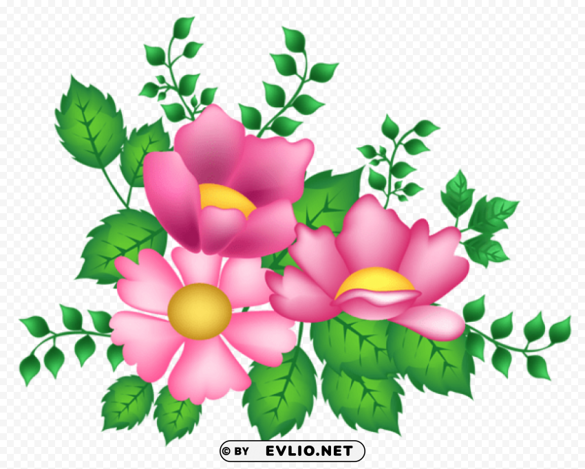 pink flowers decoration Transparent PNG Isolated Subject Matter