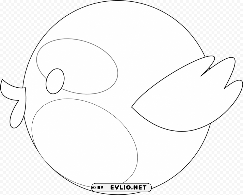christmas bird sketch PNG for personal use