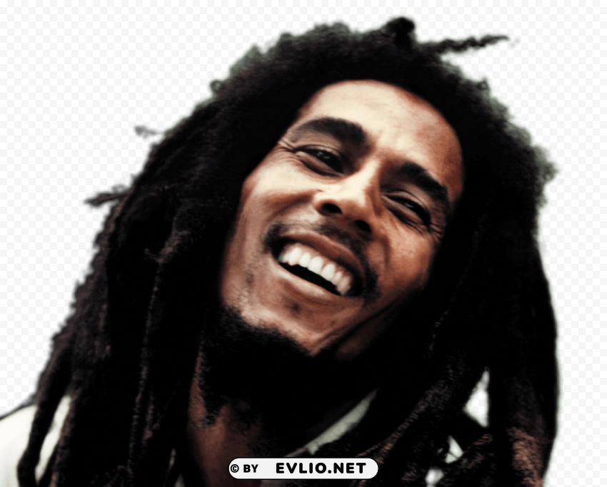 bob marley PNG with isolated background