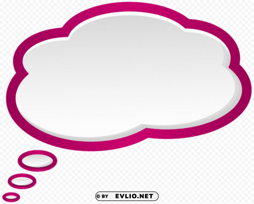 bubble speech pink white PNG images with no background assortment